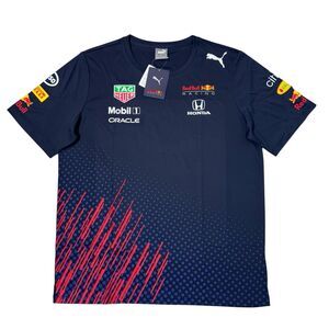 Puma Red Bull Racing F1 Jersey Shirt Mens L Blue 2021 Formula One Honda Mobil 1